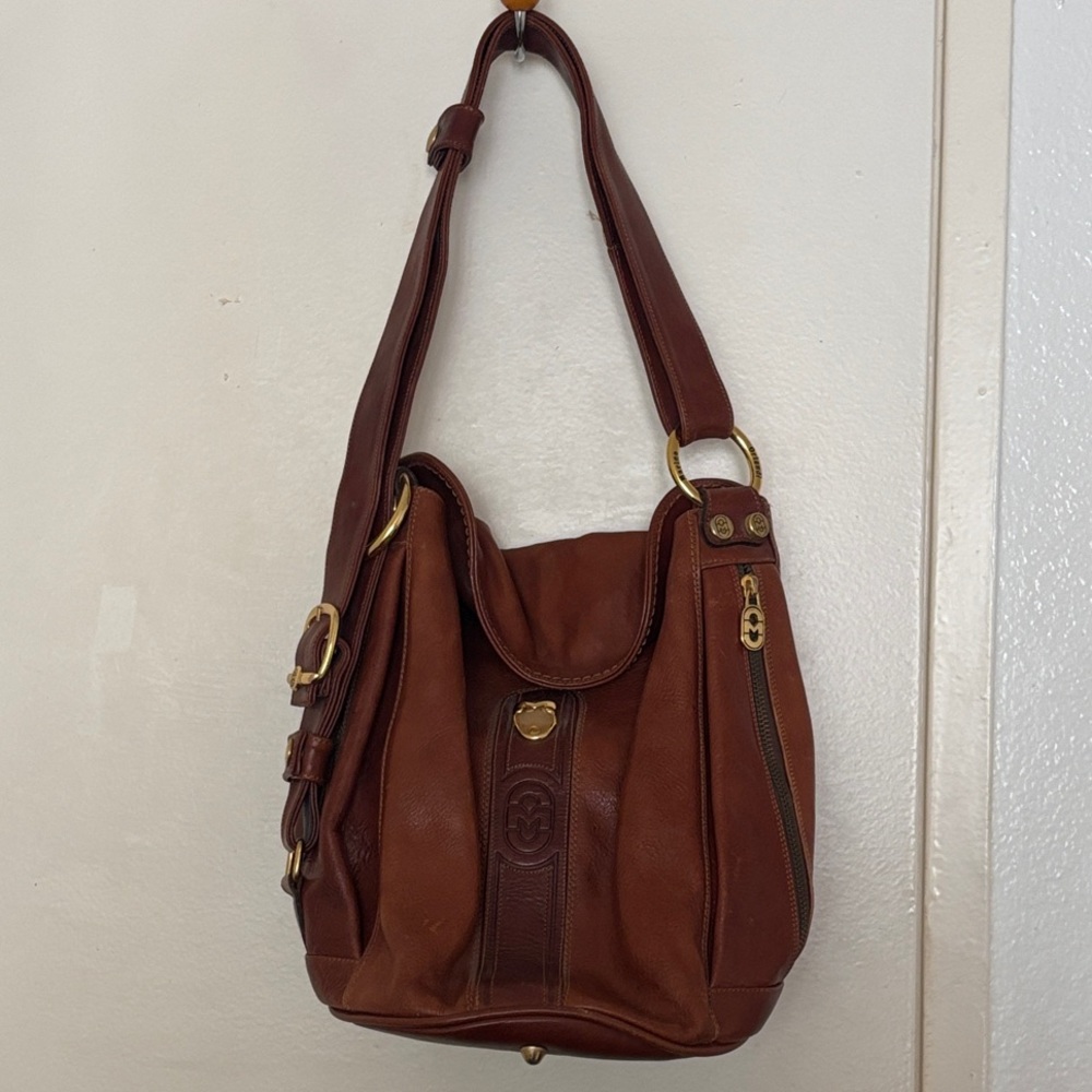 Marino Orlandi Leather Bucket Bag
